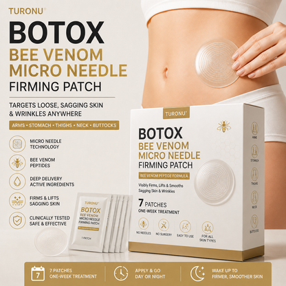 🔥 80%OFF — FINAL 3 HOURS🔥Turonu® Botox Bee Venom Microneedle Firming Patch (Bat Wings,Stretch Marks,Wrinkles & Cellulite — Just 10 Minutes a Day,Visible Results in 7 Days.)