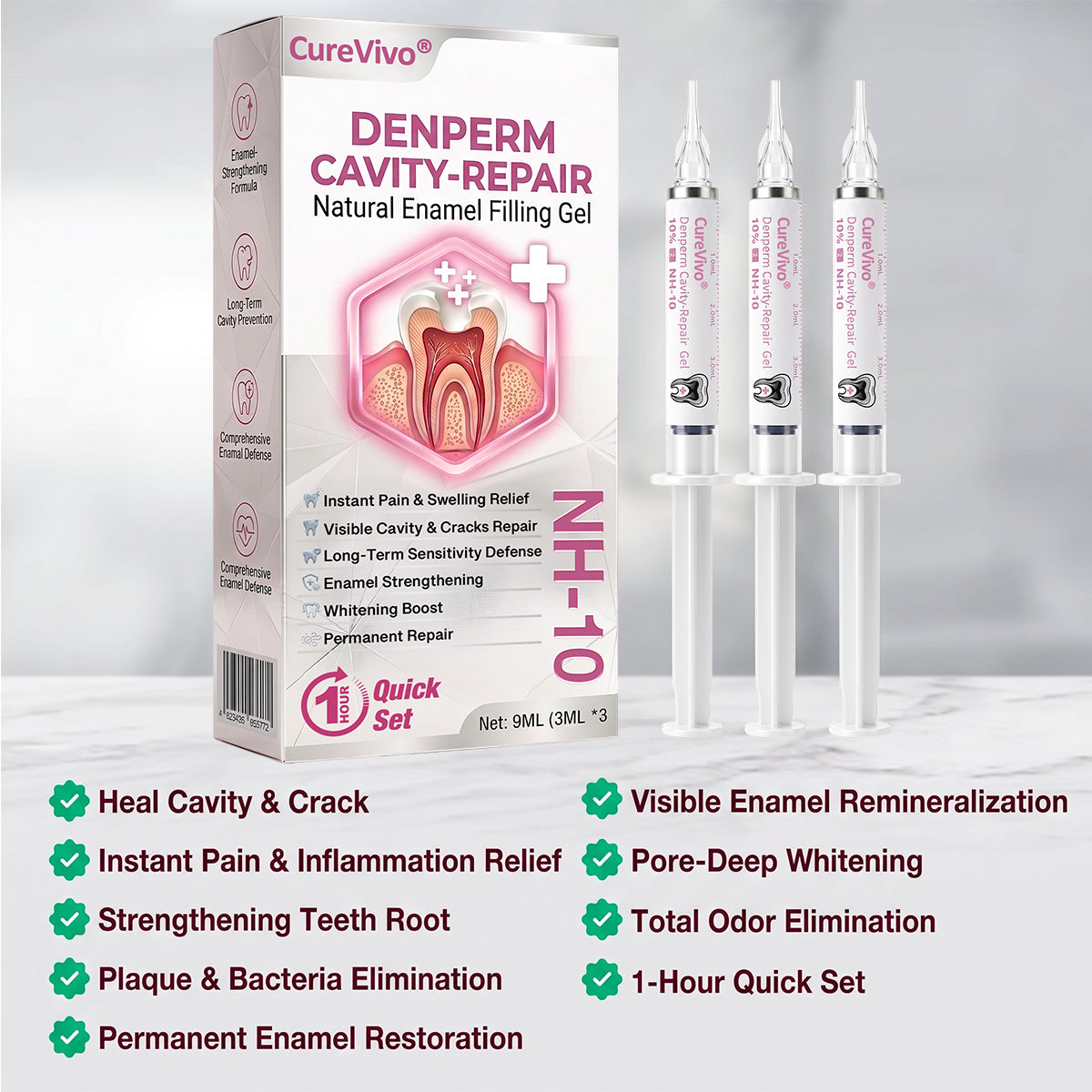 🇦🇺CureVivo® DenPerm Cavity-Repair Natural Enamel Filling Gel