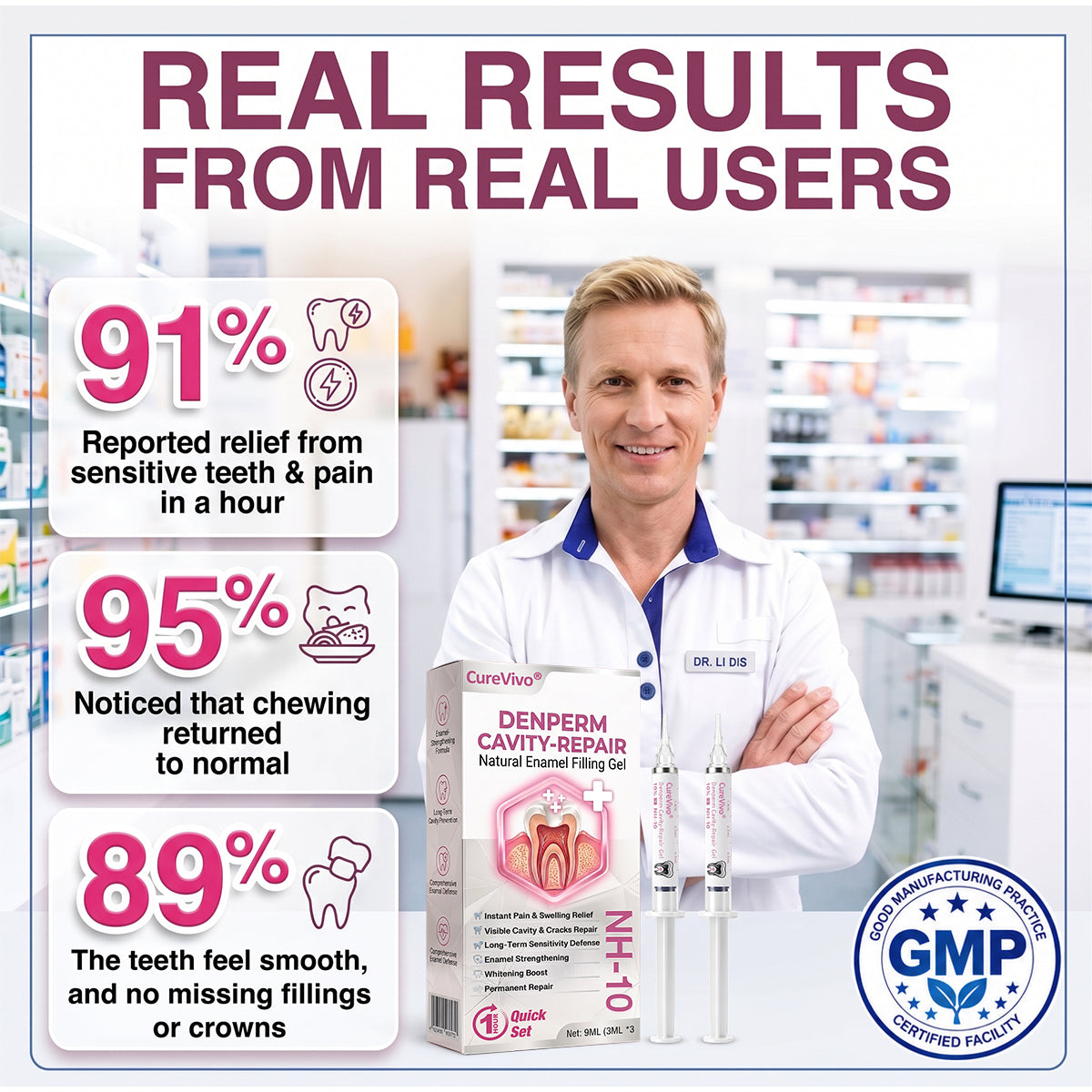🇦🇺CureVivo® DenPerm Cavity-Repair Natural Enamel Filling Gel