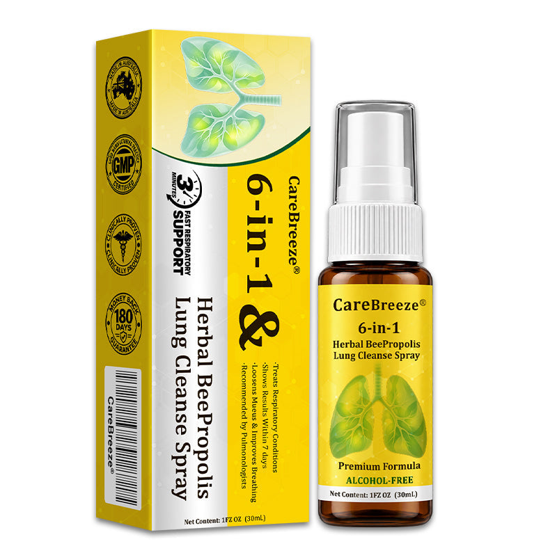 🫁✅🐝🇦🇺 Official Store:Healrize® 6-in-1 Herbal BeePropolis Lung Cleanse Spray（👨‍⚕️Directly acts on COPD, asthma, chronic bronchitis (CB), respiratory infections, lung cancer, sinusitis, and other conditions🫁)