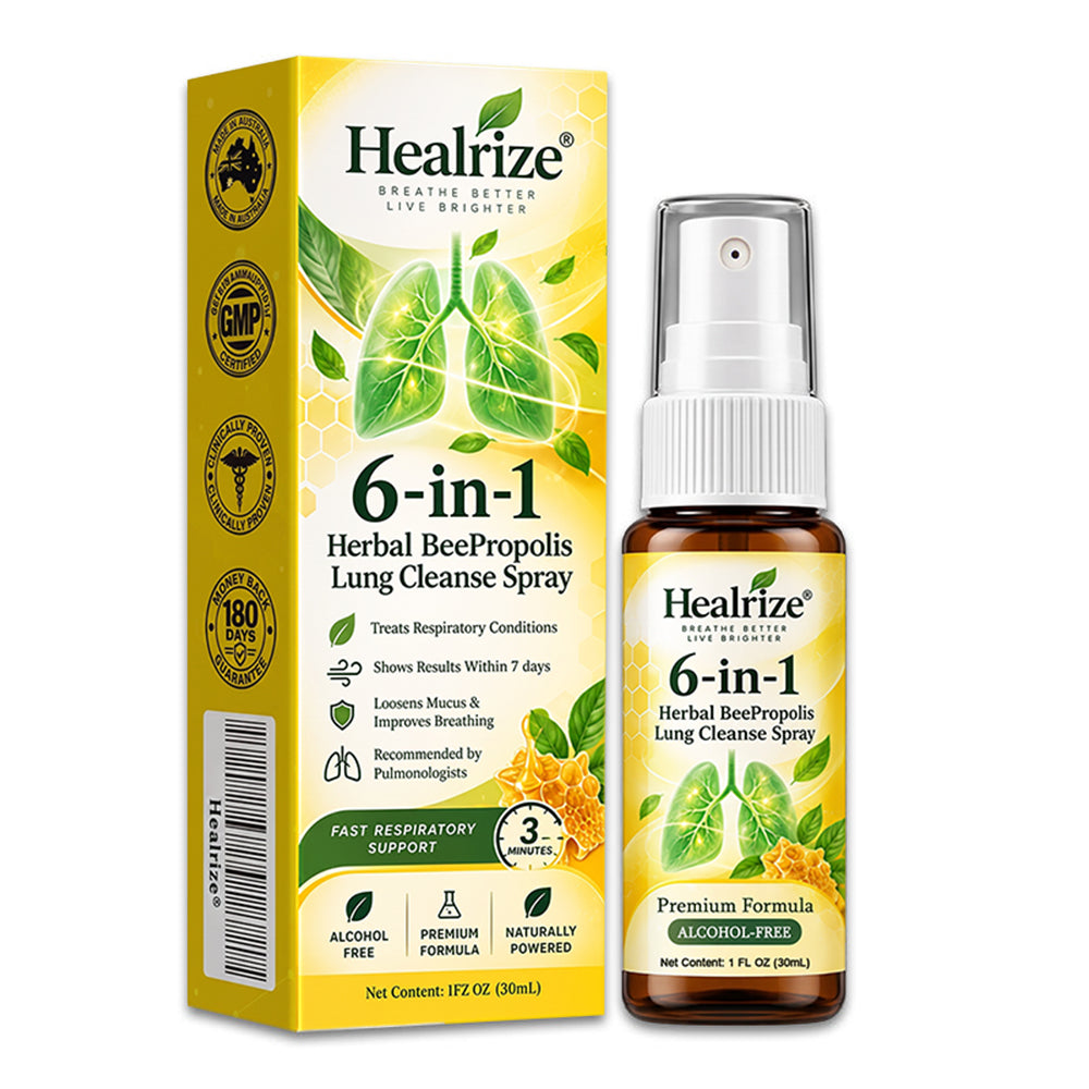 🫁✅🐝🇦🇺 Official Store:Healrize® 6-in-1 Herbal BeePropolis Lung Cleanse Spray（👨‍⚕️Directly acts on COPD, asthma, chronic bronchitis (CB), respiratory infections, lung cancer, sinusitis, and other conditions🫁)