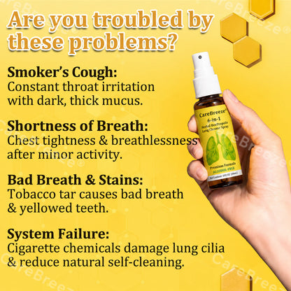 🫁✅🐝🇦🇺 Official Store:Healrize® 6-in-1 Herbal BeePropolis Lung Cleanse Spray（👨‍⚕️Directly acts on COPD, asthma, chronic bronchitis (CB), respiratory infections, lung cancer, sinusitis, and other conditions🫁)