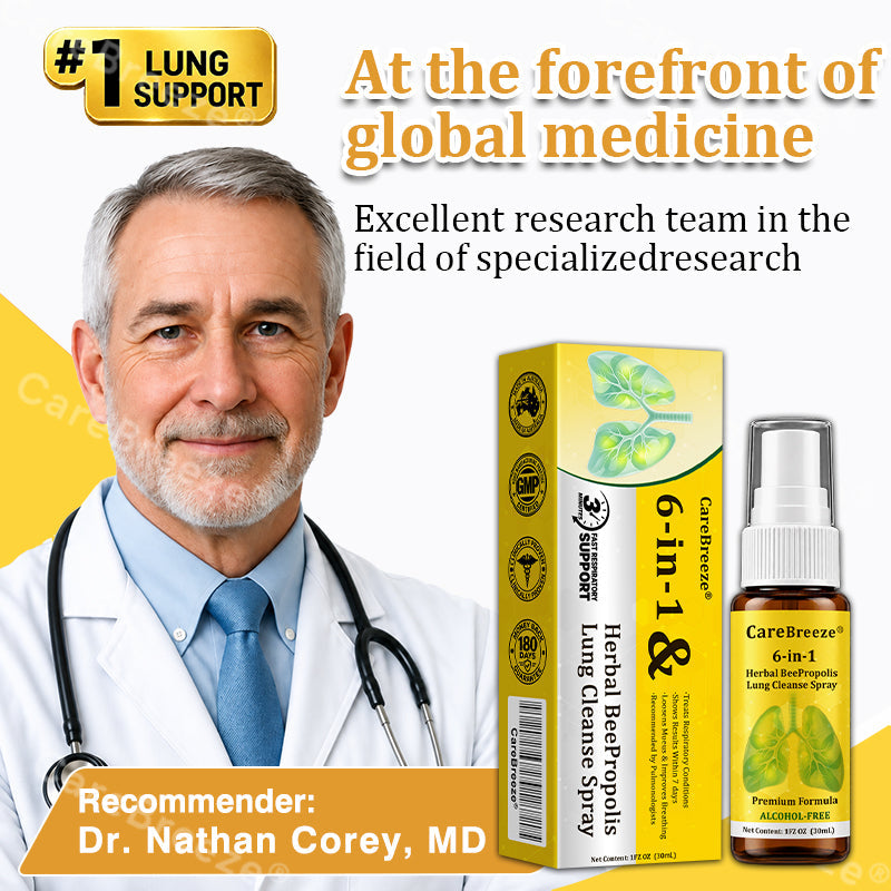 🫁✅🐝🇦🇺 Official Store:Healrize® 6-in-1 Herbal BeePropolis Lung Cleanse Spray（👨‍⚕️Directly acts on COPD, asthma, chronic bronchitis (CB), respiratory infections, lung cancer, sinusitis, and other conditions🫁)