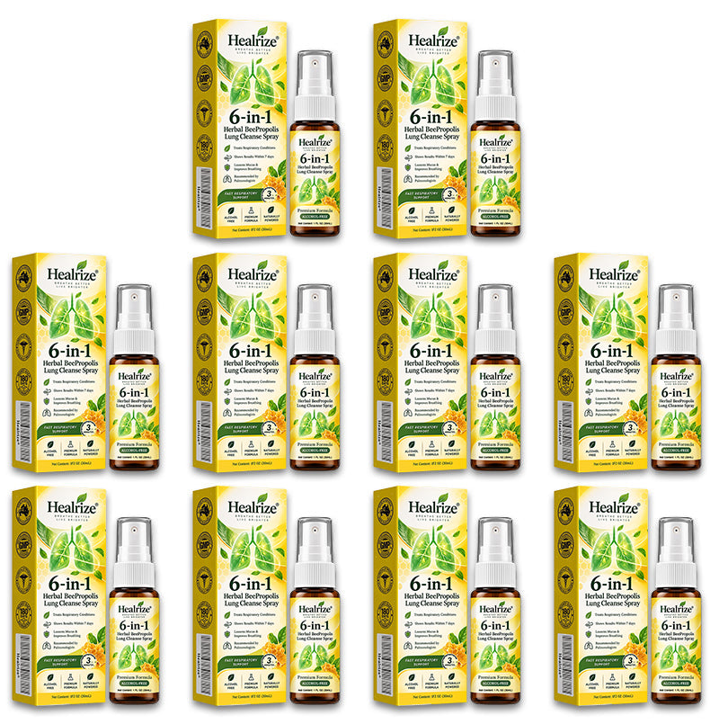 🫁✅🐝🇦🇺 Official Store:Healrize® 6-in-1 Herbal BeePropolis Lung Cleanse Spray（👨‍⚕️Directly acts on COPD, asthma, chronic bronchitis (CB), respiratory infections, lung cancer, sinusitis, and other conditions🫁)
